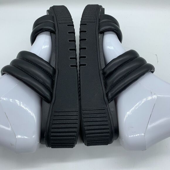 MIA Leni Platform Slide Sandal In Black Womens Size 6 Chunky - Picture 5 of 9